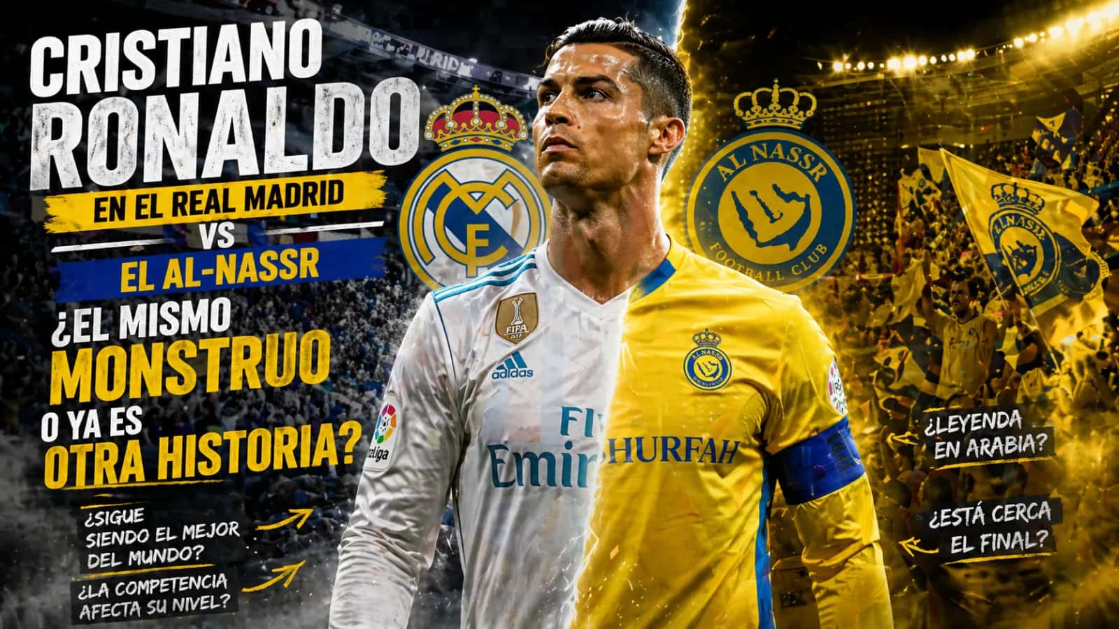 Cristiano Ronaldo en el Al-Nassr vs sus mejores temporadas en el Real Madrid ¿sigue siendo el mismo crack o está retirado?