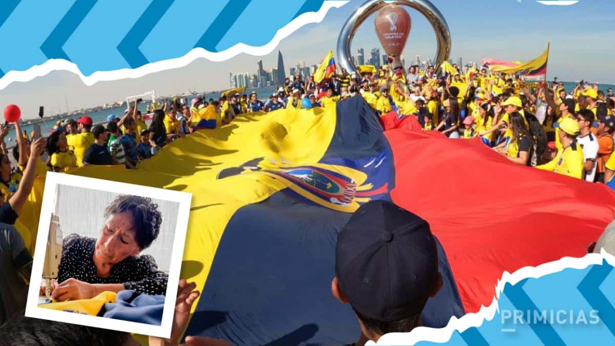 Blanca Simbaña, la costurera de Quito que convirtió metros de tela en las banderas de Ecuador para sus Mundiales