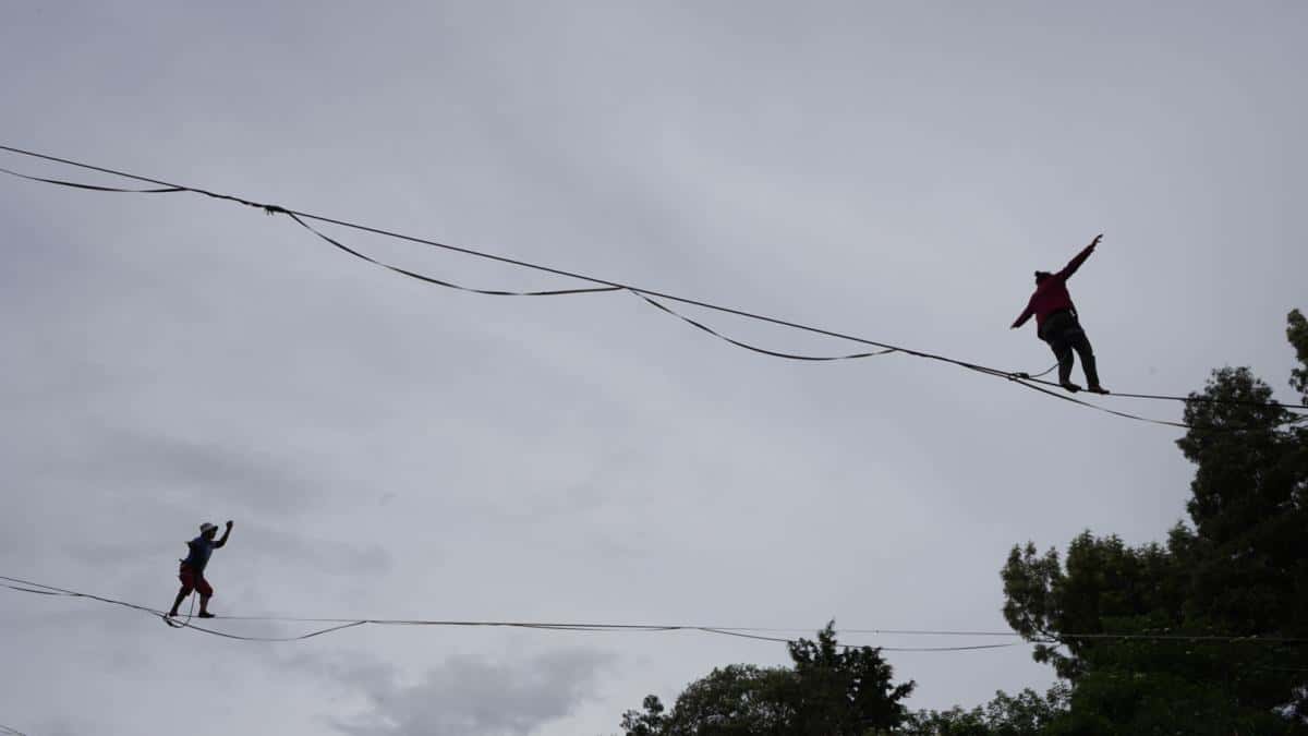 Slackline en Ecuador: Santiago Vela llevó el equilibrio a Argentina en el Mundial