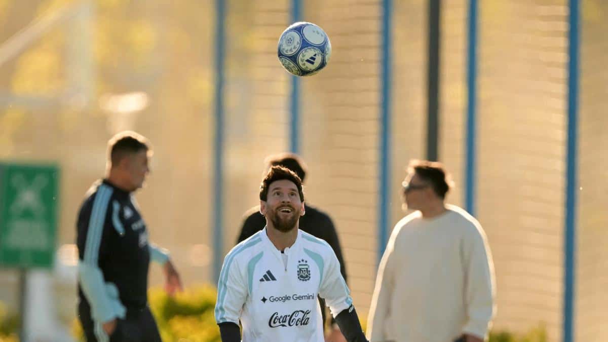 Última práctica de Lionel Messi con la selección argentina antes del amistoso ante Benín