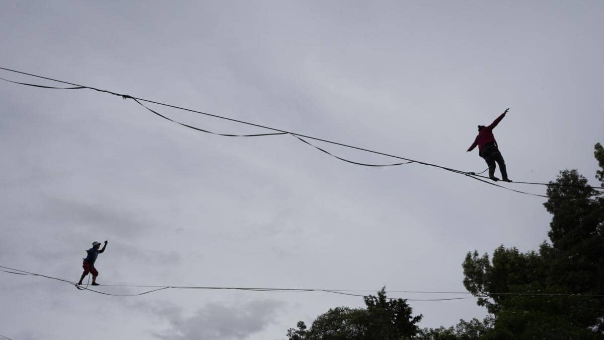 Slackline en Ecuador: Santiago Vela llevó el equilibrio a Argentina en el Mundial