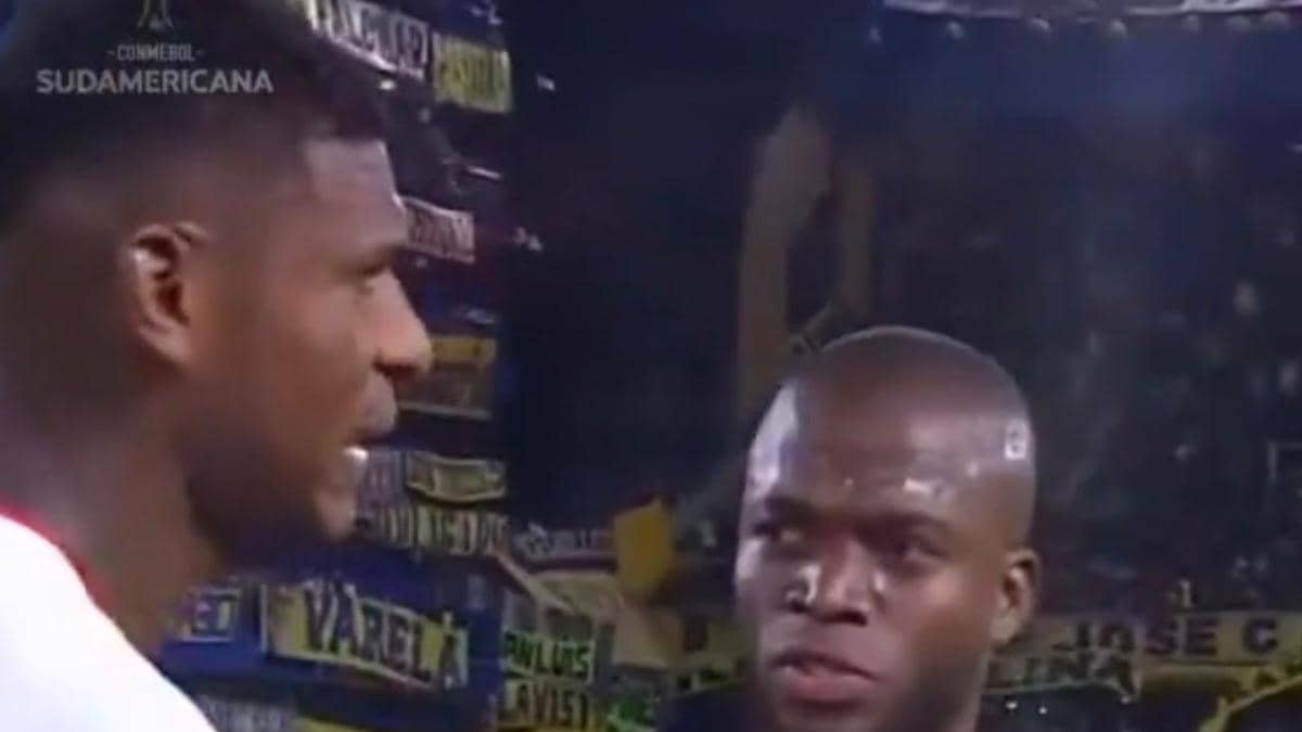 Enner Valencia y Robert Arboleda se vieron tras el Boca Juniors 1-0 Sao Paulo por la Copa Sudamericana