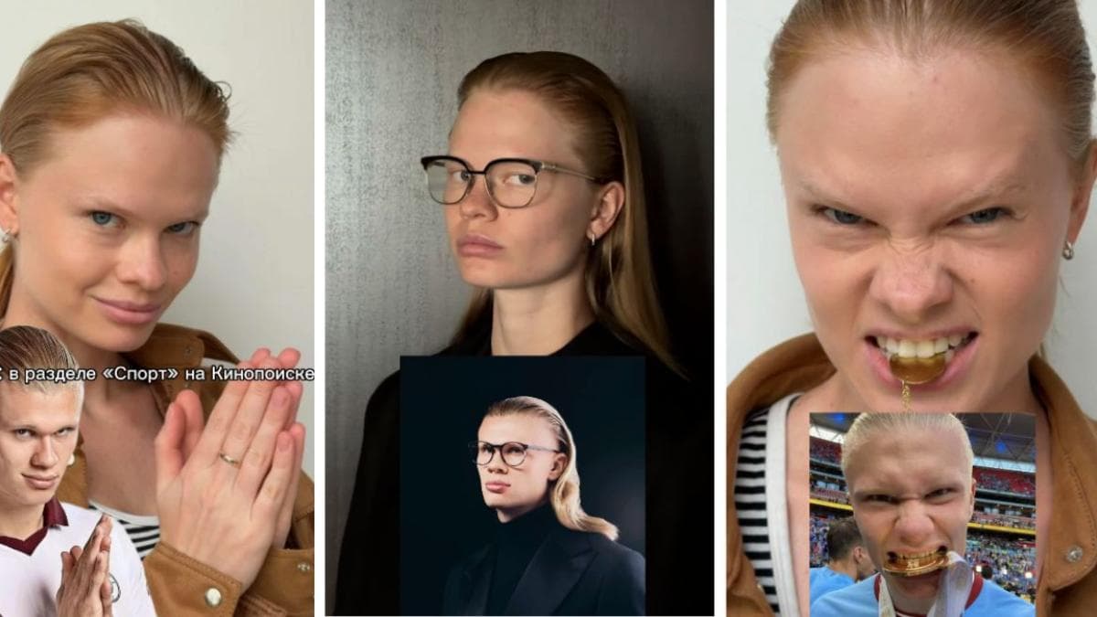 Anastasia Kostromitina: la modelo rusa que imita a Erling Haaland por su gran parecido