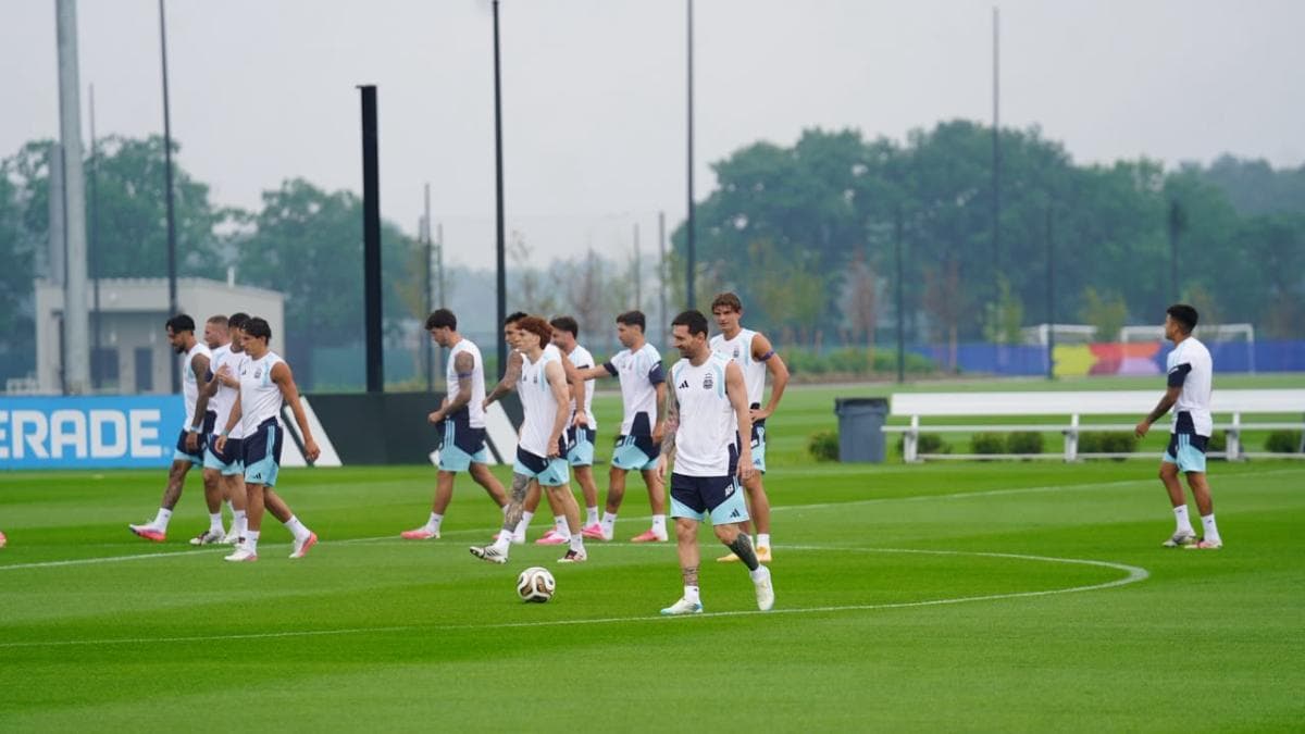 Lionel Messi cerró su última práctica con Argentina en un Mundial antes de la final ante España
