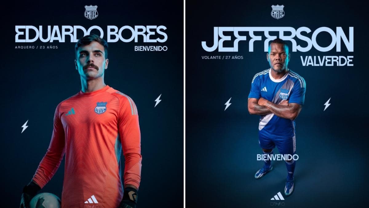 Emelec confirma a Eduardo Bores y Jefferson Valverde para reforzar su plantilla